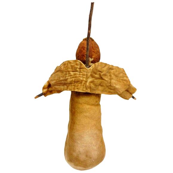 Vintage Burlap Primitive Folk Art Christmas Angel Twine Walnut Sticks Filled - Picture 2 of 5